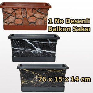 1 NO DESENLİ BALKON SAKSI