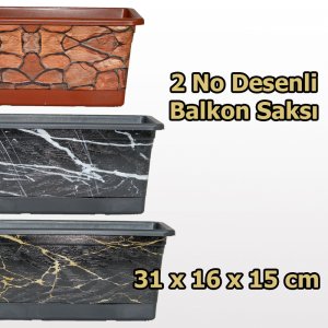 2 NO DESENLİ BALKON SAKSI