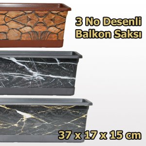 3 NO DESENLİ BALKON SAKSI